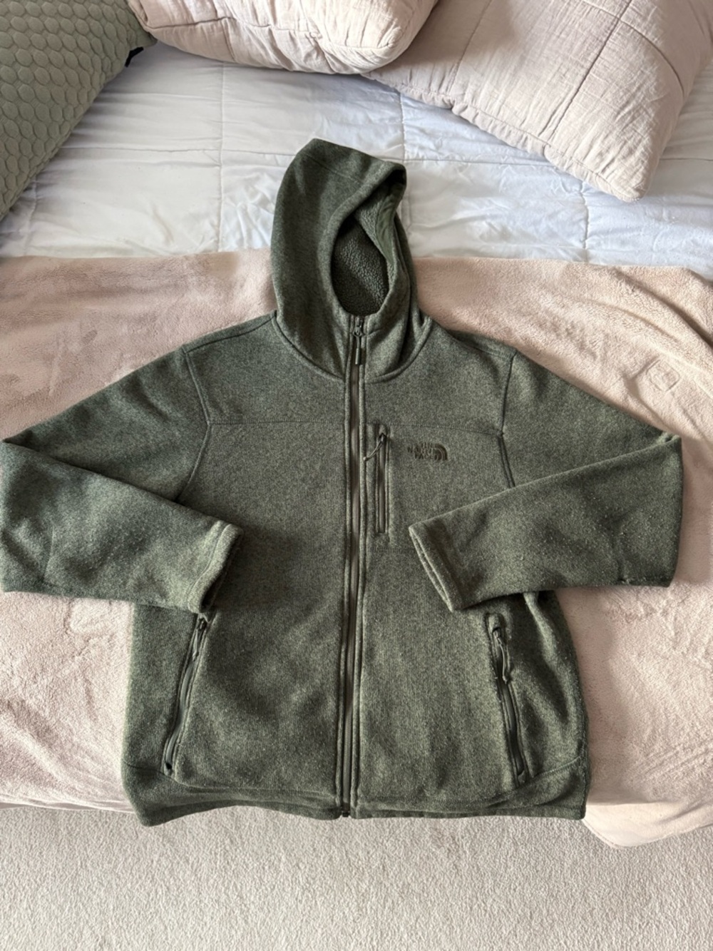 The North Face Men's Hooded Fleece Jacket - Olive
